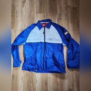 Vintage 90s Tommy Hilfiger Jeans Color Block Flag Windbreaker Jacket Mens L